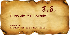 Budaházi Bardó névjegykártya